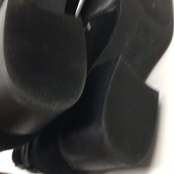 Lauren Ralph Lauren Damara Ankle Boots Booties Black Leather & Suede Size 10 - Picture 9 of 16